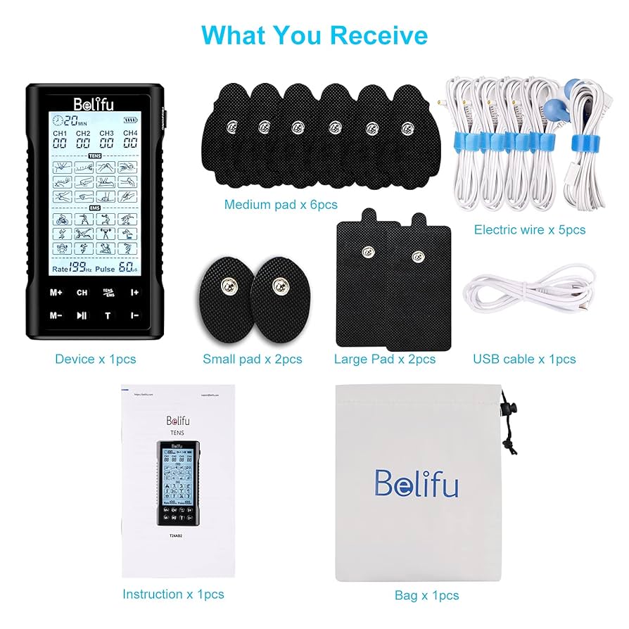【新型】indepth インデプス4.0 EMS Amazon.com: Belifu 4 Independent Channel TENS EMS Unit, 24